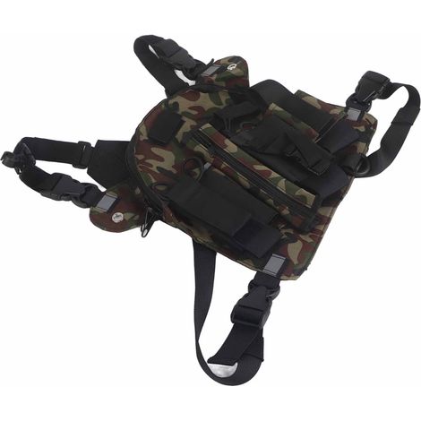 Harnais radio, pochette ventrale, étui pour talkie-walkie, gilet de transport, lampe torche, camouflage extérieur (1/5)