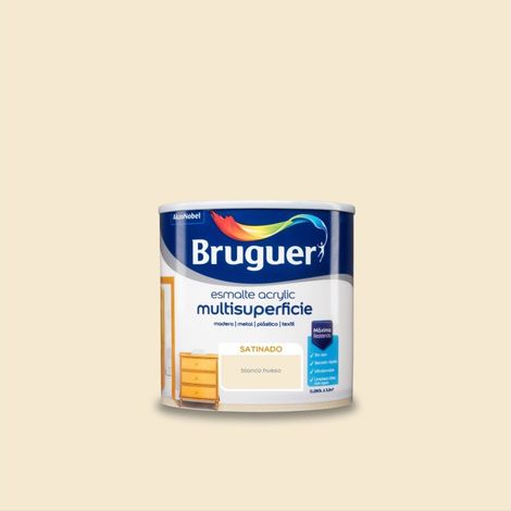 Bruguer Acrylic Multisuperficie Esmalte al agua Satinado Blanco hueso 250 ml