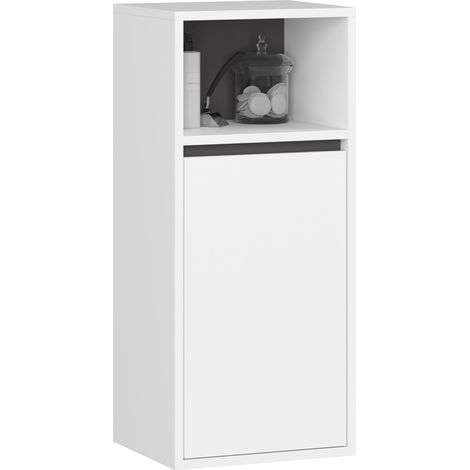 Mobile bagno sospeso VAMI Bianco, Grigio Grafite 35 cm 1 anta 35x30x80 cm (1/5)