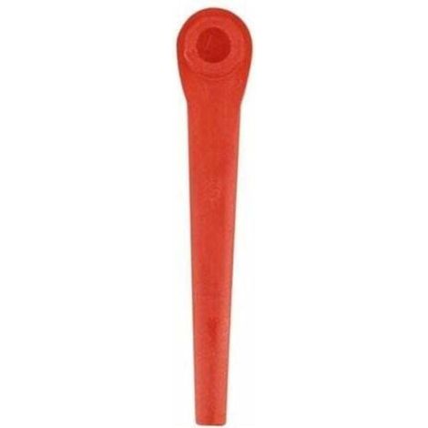 ZVD - Paquete de 100 cuchillas de plástico compatibles con cortacésped Gardena, cuchillas de repuesto para cortacéspedes Gardena y cortacéspedes inalámbricos, color rojo (1/4)