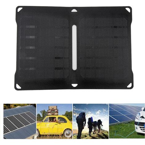 Sac de chargeur solaire pliable, batterie externe pour téléphone portable, chargeur solaire étanche (1/5)