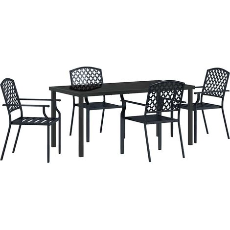Maison Exclusive - Conjunto de Comedor de Jardín 5 pcs Antracita (1/5)