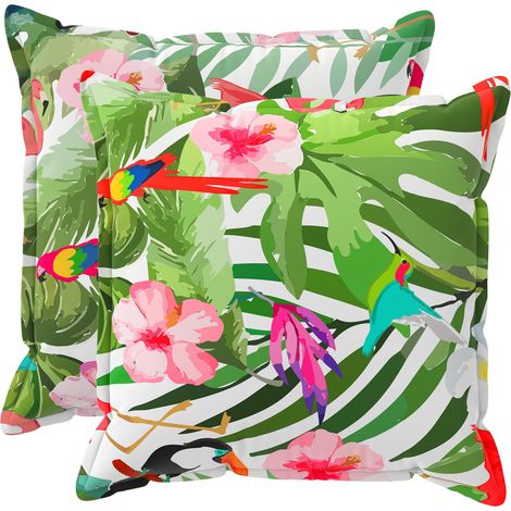 vidaXL Funda de almohada 2 uds. HOUTEN Multicolor 80 x 80 cm Poliéster (1/2)