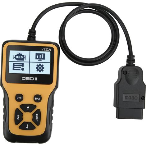 Ortviai Lecteur de diagnostic OBD2 V311A pour voiture – écran noir et blanc, compatible tous véhicules essence/diesel (1/5)