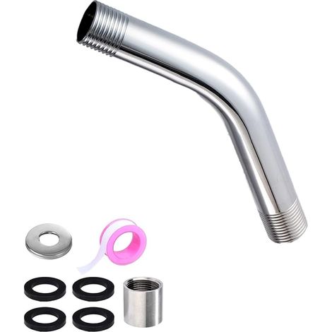 Shower Head Extender, Shower Arm Extender, Adjustable Shower Head Extension with 45° Angle Shower Extension for Bathroom