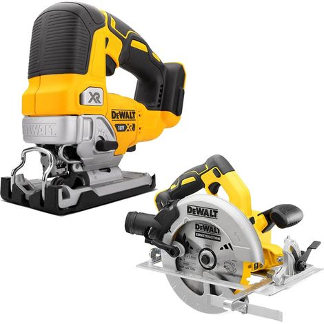 DeWalt DCS334N 18v XR Cordless Brushless Top Jigsaw & DCS570N Circular Saw (1/4)