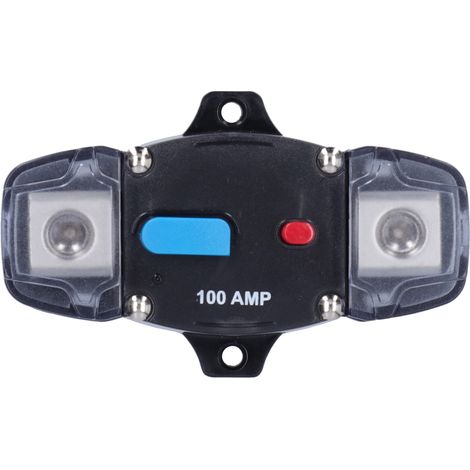 Disjoncteur 100A réarmable pour systèmes audio/vidéo voiture, bateau, camping-car (1/5)