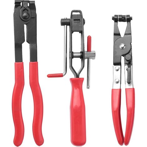 Pince pour Collier de Serrage, Pince pour Collier de Cardan, Outil D'Installation de Bande de Pince, Pince Flexible Auto, Pince de Serrage pour Botte, Pince Colliers Bandes à Sertir, 3 Pièces