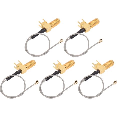 IPX-auf-SMA-Buchse-Antennenkabel, 5er-Packung mit 50-Ohm-Anschlusskabeln, IPEX-Netzwerkverlängerung, Adapterstecker, Koaxialkabel für WLAN-Router, flexible Länge, Premium-Qualität. (1/5)