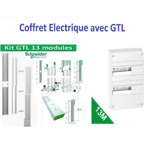 Schneider Electric – Tableau électrique 26 modules 2 rangées – Montage saillie – Intensité 63A – IP30 – Coffret en techno-plastique