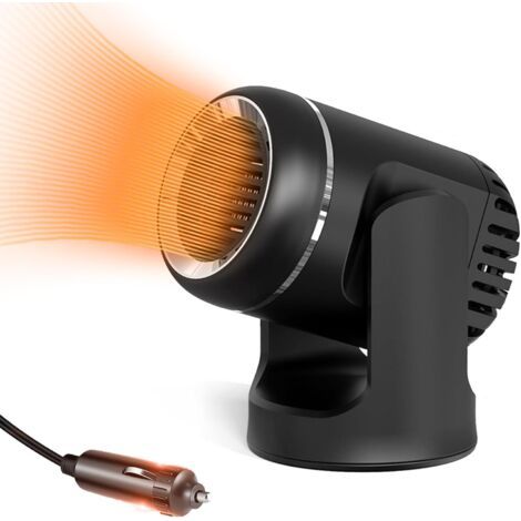 Chauffage pour voiture, chauffage portable 150 W 12 V avec base rotative à 360 degrés, 2 modes en 1 chauffage et refroidissement rapides, dégivreur et désembueur de pare-brise avec prise allume (1/5)