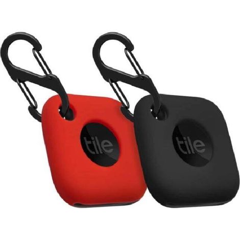 Silicone Case for Tile Mate 2022, Soft, Flexible, Scratch-Resistant Cover with Carabiner, Black (1/5)