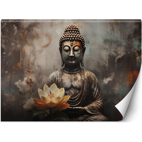 Papier peint Bouddha méditant abstrait 100x70 (1/5)