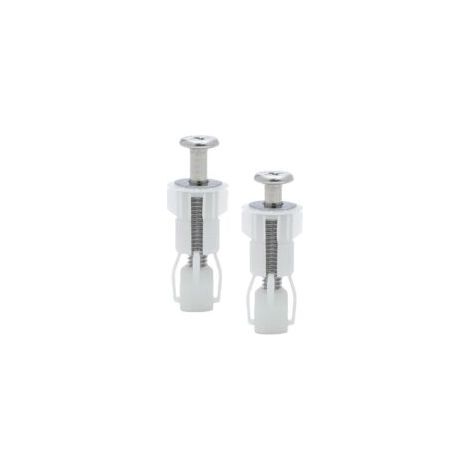 Juego de fijación de 2 piezas para asiento de inodoro, juego de fijación para taza de inodoro, juego de fijación universal para asiento de inodoro, para asiento de inodoro, material de nailon - Crezuo