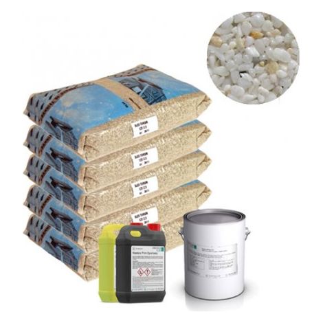 Moquette de pierre - Kit complet 8m² - Teinte : Blanc Sost