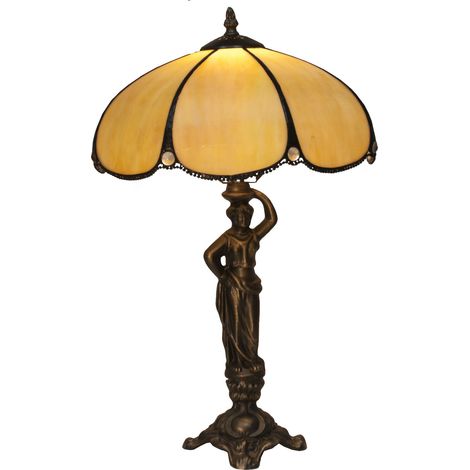 Pied de lampe de table Tiffany moyen avec figure diamètre 30 cm Série Virginia