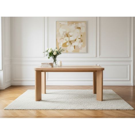 BOBOCHIC - Table à manger extensible 150 à 210 cm LUMINY placage chêne massif   Chêne