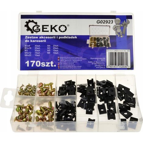 Geko Kit d accessoires de montage métallique 170 pièces (1/3)