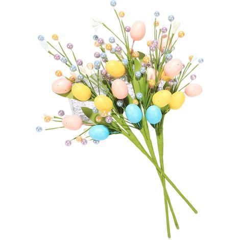 Œufs de Pâques artificiels en mousse pour les fêtes, centres de table, festival, arrangement floral, décoration de la maison, décoration de printemps (1/4)