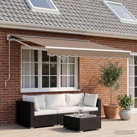 Auvent rétractable électrique Taupe 4,5 × 3 m (1/5)