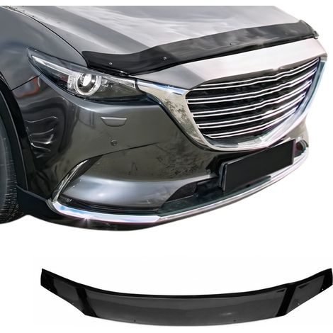 Deflecteurs d'air capot de voiture Protection pour Mazda CX-9 2016-2024 Acrylique foncé Noir (1/5)