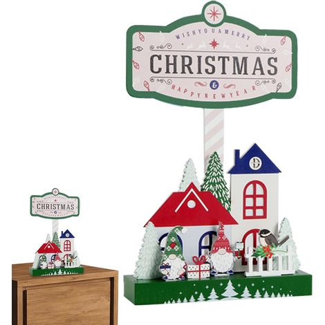 Panneau décoratif en bois pour Noël – Décoration d'intérieur hivernale et centre de table (1/5)