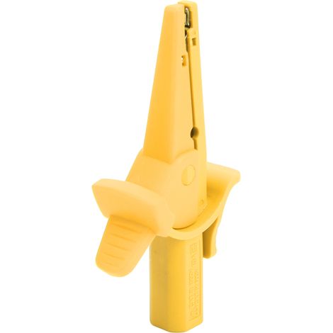 Pince de test isolée sécurisée, ouverture 20mm, douille banane 4mm, clips de courant pour projets électriques voiture camion, jaune (1/5)