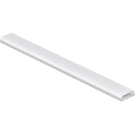 BEBUSINGOTO Goulotte Passe-Câbles , Cache-Câble Mural, Plateau de Rangement de Câbles de Téléviseur, Peut Se Peindre, Autocollant, Modèle Monobloc à Charnière - 1 x 60mm (L) x 20mm (H) x 400mm (L) - (1/5)