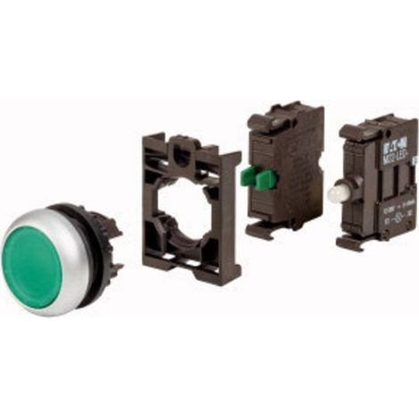 Eaton 110930 M22-DL-G-K10LED-BVP Bouton-poussoir lumineux à rappel collerette plastique 1 pc(s) (1/2)