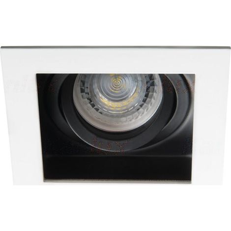 porta faretto incasso aret doppio colore quadrato 1 luce orientabile bianco GU10 (1/3)