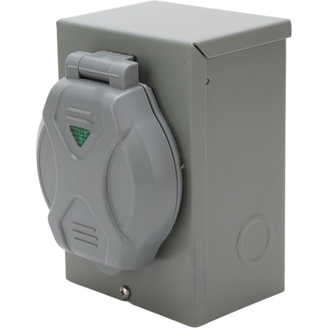 Boîtier de générateur 50A en aluminium, 12500W, pour prises extérieures AC125V/250V, étanche et durable (1/5)
