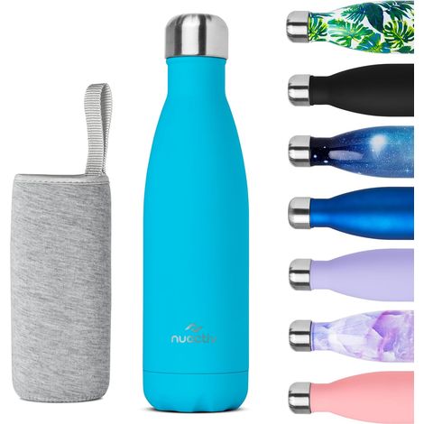 Plafonnier Cristal Gourde Isotherme 500ml - Acier Inoxydable - Double Paroi - Étanche - Voyage Sport École (1/5)