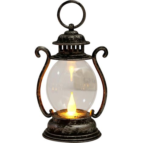 Lampe Vintage - Lampe LED Portable à Piles - Pour Chambre Salon Table de Chevet Patio - Hauteur 16,2 cm - Couleurs Variées (1/4)