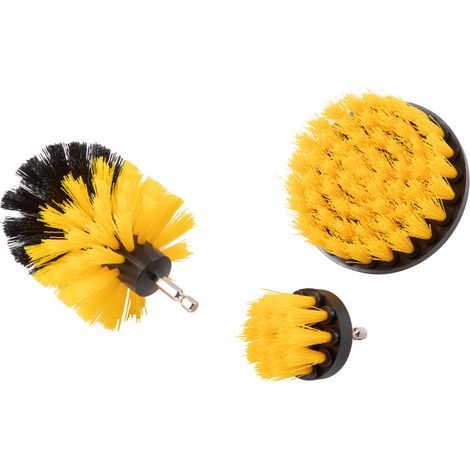 BDD Lot de 3 brosses de nettoyage pour perceuse électrique – Brosses de nettoyage électriques pour nettoyer la salle de bain, les carreaux de piscine, les briques, la céramique (forets non inclus). (1/5)