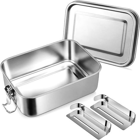 Boîte à bento, lunch en acier inoxydable pour adolescents, métal (1/5)