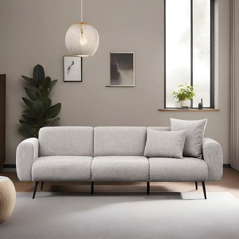 3-sitzer Sofa Seite hellgrau