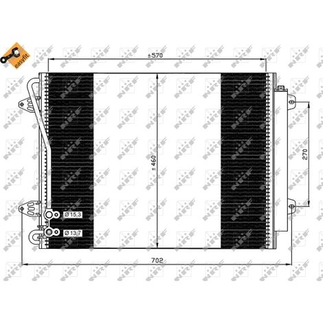 Condenseur, climatisation NRF 35613 VW 3C0820411B 3C0820411D 3C0820411F