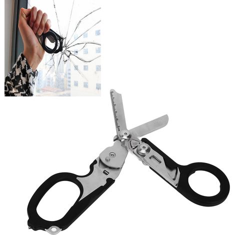 Pince tactique multifonctionnelle, ciseaux multifonctions en acier inoxydable, petits ciseaux de premiers secours (1/5)