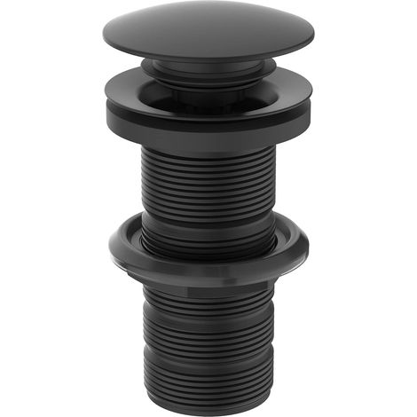 Ideal Standard - Piletta Click-Clack per lavabi senza troppopieno, nero E1483XG (1/3)