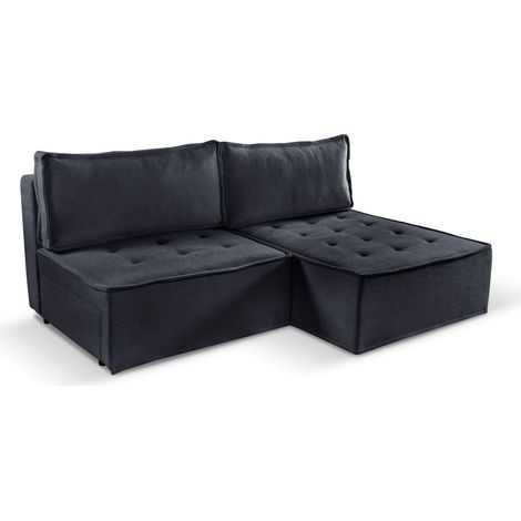Bohoo Mini modernes Ecksofa mit Schlaffunktion Graphit Rechts (1/4)