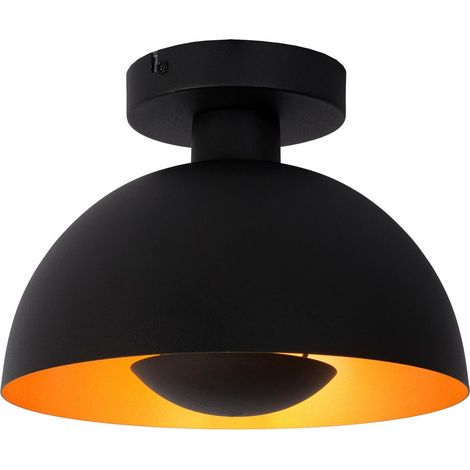 Lucide SIEMON - Deckenleuchte - Ø 25 cm - 1xE27 - Schwarz (1/3)