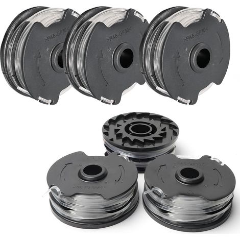 Bardusch - 6 pièces de bobine de fil pour tondeuse à gazon (10 m ⌀1,65 mm)–Bobine de rechange compatible avec les modèles Parkside PRT 550,PRTA 20-Li, PRT 300 A1 (1/5)