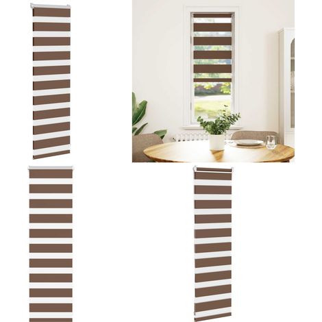 vidaXL Store zèbre marron 40x100 cm largeur du tissu 35,9 cm polyester (1/5)