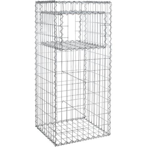 Gabione Gabionen Säule 50x50x120 cm Pfosten eckig Steinkorb Mauer Draht Gitter