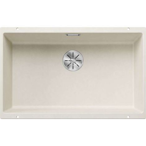 Blanco Subline 700 - Silgranitspüle, 73x46 cm, mit Schienen, inFino, soft weiß 527173 (1/2)