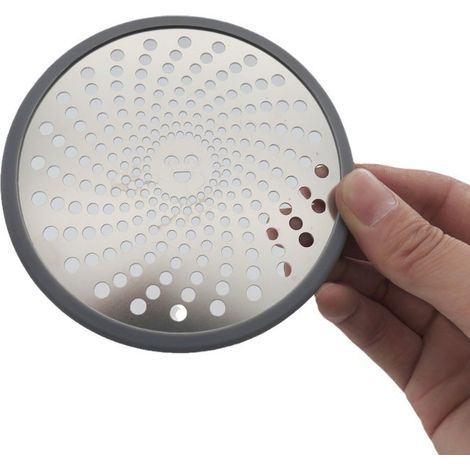 Lot de 1 bouchon de vidange de douche, attrape cheveux, bonne prise en main, facile à nettoyer, filtre à cheveux en maille en acier inoxydable