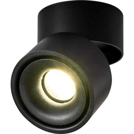 7W LED Spots de plafond Plafonnier, Aangle du corps de lampe réglable,Spots lampe,Spots de plafond,Applique de Plafond, spots plafond orientables,éclairage plafond LED,10x10x10cm (Noir-4000K Lumière n (1/5)
