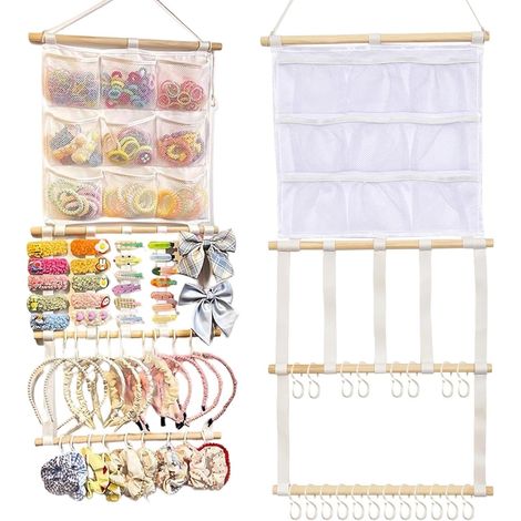 Haarschleifen-Organizer,Niedliche tragbare Wandhalterung mit großem Stauraum - Stirnbänder Haaraccessoires Organizer,Für Organisation Dekoration Kinderzimmer Schranktür Innenseite Haus (1/5)