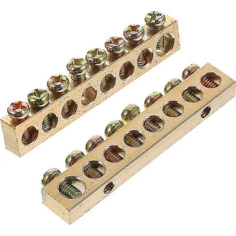 4 Stück Erdungs- und Neutralleiterschiene