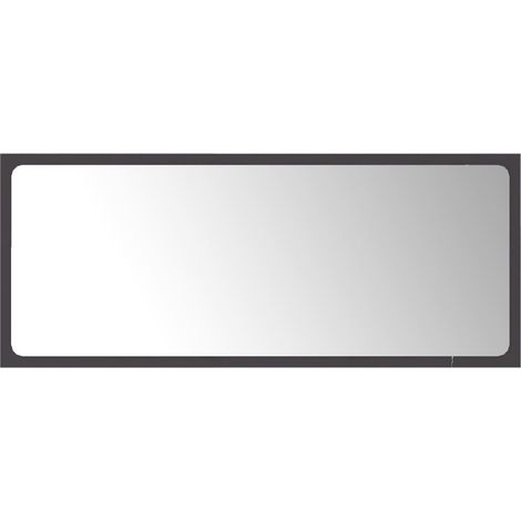 Maison Exclusive - Specchio da Bagno Grigio 90x1,5x37 cm in Legno Multistrato (1/5)